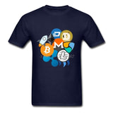Fit Formal T Shirt Editor Ethereum Litecoin Tees with Bitcoin Ripple Mens DIY T-Shirt - Crypto gear and stuff