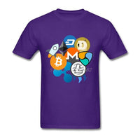Fit Formal T Shirt Editor Ethereum Litecoin Tees with Bitcoin Ripple Mens DIY T-Shirt - Crypto gear and stuff