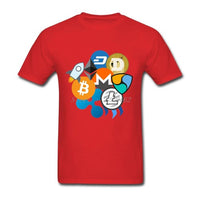 Fit Formal T Shirt Editor Ethereum Litecoin Tees with Bitcoin Ripple Mens DIY T-Shirt - Crypto gear and stuff