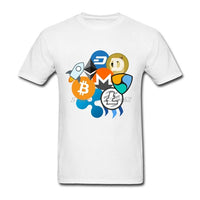 Fit Formal T Shirt Editor Ethereum Litecoin Tees with Bitcoin Ripple Mens DIY T-Shirt - Crypto gear and stuff