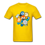 Fit Formal T Shirt Editor Ethereum Litecoin Tees with Bitcoin Ripple Mens DIY T-Shirt - Crypto gear and stuff