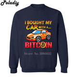 I bought my car with a Bitcoin Mens Clothes Hoodies Men Women Cotton Cryptocurrency Print Clothing Hooded Sweatshirts - Crypto gear and stuff