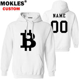 BITCOIN pullover logo custom name number autumn winter virtual currency jersey warm hat flag BTC pure black XBT Blue red clothes - Crypto gear and stuff