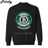 Money Reinvented Bitcoin mens casual fitness sweatshirts cryptocurrency print men hoodies 2018 autumn winter hip hop tracksuit - Crypto gear and stuff