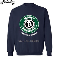 Money Reinvented Bitcoin mens casual fitness sweatshirts cryptocurrency print men hoodies 2018 autumn winter hip hop tracksuit - Crypto gear and stuff