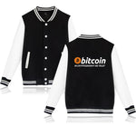 New Bitcoin In Cryptograrhy We Trust Jacket Men Women Casual Clothing Brand Baseball Uniform - Crypto gear and stuff