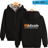 New Bitcoin In Cryptograrhy We Trust Hoodies With Zipper Men Women Casual Brand Thick Warm Hooded Sweatshirts - Crypto gear and stuff