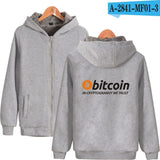 New Bitcoin In Cryptograrhy We Trust Hoodies With Zipper Men Women Casual Brand Thick Warm Hooded Sweatshirts - Crypto gear and stuff