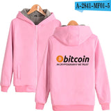 New Bitcoin In Cryptograrhy We Trust Hoodies With Zipper Men Women Casual Brand Thick Warm Hooded Sweatshirts - Crypto gear and stuff