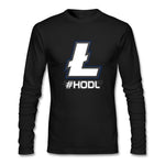 HODL Litecoin T Shirt Long Sleeve Custom Mens T Shirts Fashion 2018 Cotton Crewneck  T Shirts - Crypto gear and stuff