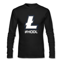 HODL Litecoin T Shirt Long Sleeve Custom Mens T Shirts Fashion 2018 Cotton Crewneck  T Shirts - Crypto gear and stuff
