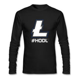 HODL Litecoin T Shirt Long Sleeve Custom Mens T Shirts Fashion 2018 Cotton Crewneck  T Shirts - Crypto gear and stuff