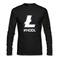 HODL Litecoin T Shirt Long Sleeve Custom Mens T Shirts Fashion 2018 Cotton Crewneck  T Shirts - Crypto gear and stuff