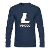 HODL Litecoin T Shirt Long Sleeve Custom Mens T Shirts Fashion 2018 Cotton Crewneck  T Shirts - Crypto gear and stuff
