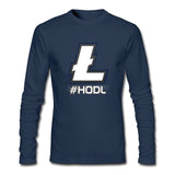 HODL Litecoin T Shirt Long Sleeve Custom Mens T Shirts Fashion 2018 Cotton Crewneck  T Shirts - Crypto gear and stuff