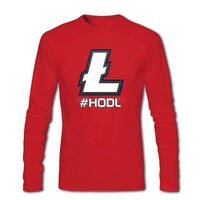 HODL Litecoin T Shirt Long Sleeve Custom Mens T Shirts Fashion 2018 Cotton Crewneck  T Shirts - Crypto gear and stuff