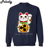 XRP Lucky  Maneki Neko XRP Ripple sweatshirt cryptocurrency warm men Hoody men fashion cool o-neck sweatshirts Hoodies - Crypto gear and stuff