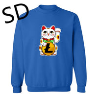 Dropshipping 3D Hoodies Men Litecoin Lucky Cat Maneki Neko Litecoin Sweatshirt Men moletom masculino poleron hombre crypto Tops - Crypto gear and stuff