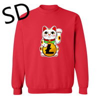 Dropshipping 3D Hoodies Men Litecoin Lucky Cat Maneki Neko Litecoin Sweatshirt Men moletom masculino poleron hombre crypto Tops - Crypto gear and stuff