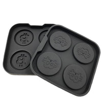 4 Cavities Bitcoin Ice Mold Silicone Ice Tray Mould Ice Cream Maker Ice Mold for Whiskey DIY Baking Cake Cookies Mold - Crypto gear and stuff