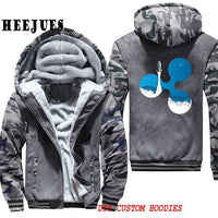 Men's Casual Outerwears Winter Warm Thickening Velvet Ripple Rocket XRP Crypto Currency Hooded Coat Male Warm Hoodies Tracksuits - Crypto gear and stuff