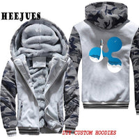 Men's Casual Outerwears Winter Warm Thickening Velvet Ripple Rocket XRP Crypto Currency Hooded Coat Male Warm Hoodies Tracksuits - Crypto gear and stuff