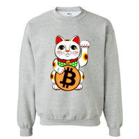 2018 Hoodies Bitcoin Lucky  Maneki Neko mens Black Cotton Fashion Sweatshirt men Autumn Casual Anime men Hoodies XXS-2XL - Crypto gear and stuff