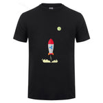 Ripple XRP Rocket Spaceship Crypto Currency T Shirts Men Short Sleeve O-neck Top Quality Loose Shirt - Crypto gear and stuff