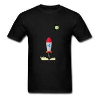 Ripple XRP Rocket Spaceship Crypto Currency T Shirts Men Short Sleeve O-neck Top Quality Loose Shirt - Crypto gear and stuff