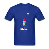 Ripple XRP Rocket Spaceship Crypto Currency T Shirts Men Short Sleeve O-neck Top Quality Loose Shirt - Crypto gear and stuff