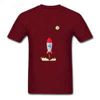 Ripple XRP Rocket Spaceship Crypto Currency T Shirts Men Short Sleeve O-neck Top Quality Loose Shirt - Crypto gear and stuff