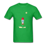 Ripple XRP Rocket Spaceship Crypto Currency T Shirts Men Short Sleeve O-neck Top Quality Loose Shirt - Crypto gear and stuff