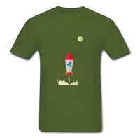 Ripple XRP Rocket Spaceship Crypto Currency T Shirts Men Short Sleeve O-neck Top Quality Loose Shirt - Crypto gear and stuff