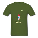 Ripple XRP Rocket Spaceship Crypto Currency T Shirts Men Short Sleeve O-neck Top Quality Loose Shirt - Crypto gear and stuff