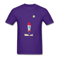 Ripple XRP Rocket Spaceship Crypto Currency T Shirts Men Short Sleeve O-neck Top Quality Loose Shirt - Crypto gear and stuff