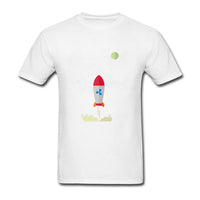 Ripple XRP Rocket Spaceship Crypto Currency T Shirts Men Short Sleeve O-neck Top Quality Loose Shirt - Crypto gear and stuff