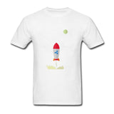 Ripple XRP Rocket Spaceship Crypto Currency T Shirts Men Short Sleeve O-neck Top Quality Loose Shirt - Crypto gear and stuff