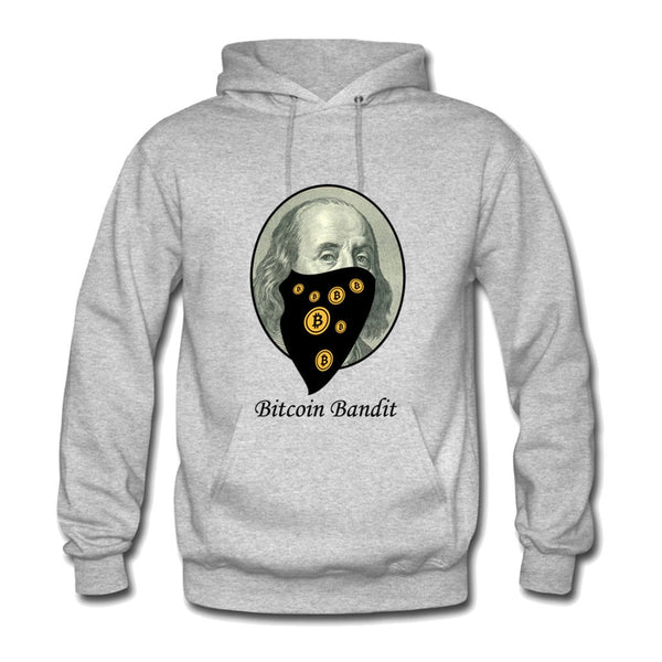 Bitcoin Bandit Men Pullovers Hoodies Sweatshirt Black Clothing Streetwear Casual Tracksuit Basketballs - Crypto gear and stuff