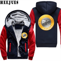 Bitcoin Logo Symbol Cryptocurrency Coin Currencies New Hoodie Anime Coat Jacket Winter Men Thick Zipper Sweatshirt Hoodies - Crypto gear and stuff