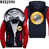 Bitcoin Logo Symbol Cryptocurrency Coin Currencies New Hoodie Anime Coat Jacket Winter Men Thick Zipper Sweatshirt Hoodies - Crypto gear and stuff