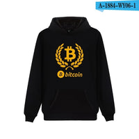 Bitcoin Hooded Hoodies Men Sweatshirt Winter Fashion Virtual Currency Logo Men Hoodies And Sweatshirt Funny Clothes - Crypto gear and stuff