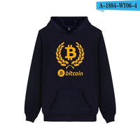 Bitcoin Hooded Hoodies Men Sweatshirt Winter Fashion Virtual Currency Logo Men Hoodies And Sweatshirt Funny Clothes - Crypto gear and stuff