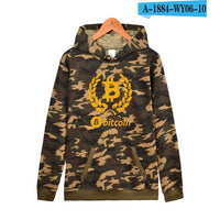 Bitcoin Hooded Hoodies Men Sweatshirt Winter Fashion Virtual Currency Logo Men Hoodies And Sweatshirt Funny Clothes - Crypto gear and stuff