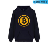 Bitcoin Hooded Hoodies Men Sweatshirt Winter Fashion Virtual Currency Logo Men Hoodies And Sweatshirt Funny Clothes - Crypto gear and stuff