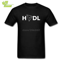 Cryptocurrency Tron Coin White T Shirt for Men Men's Round Neck Short Sleeve Tshirs Popular Rude T Shirts - Crypto gear and stuff