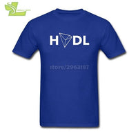 Cryptocurrency Tron Coin White T Shirt for Men Men's Round Neck Short Sleeve Tshirs Popular Rude T Shirts - Crypto gear and stuff