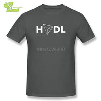 Cryptocurrency Tron Coin White T Shirt for Men Men's Round Neck Short Sleeve Tshirs Popular Rude T Shirts - Crypto gear and stuff