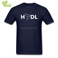 Cryptocurrency Tron Coin White T Shirt for Men Men's Round Neck Short Sleeve Tshirs Popular Rude T Shirts - Crypto gear and stuff