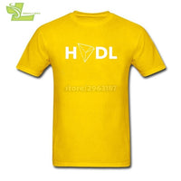 Cryptocurrency Tron Coin White T Shirt for Men Men's Round Neck Short Sleeve Tshirs Popular Rude T Shirts - Crypto gear and stuff