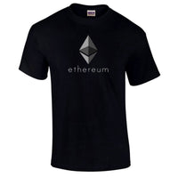 Ethereum black men's or women t-shirt short sleeve sizes from s-3xl - Crypto gear and stuff